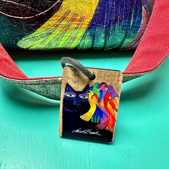 Unique Laurel Burch tote bag, beautiful cat design - Picture 3 of 5